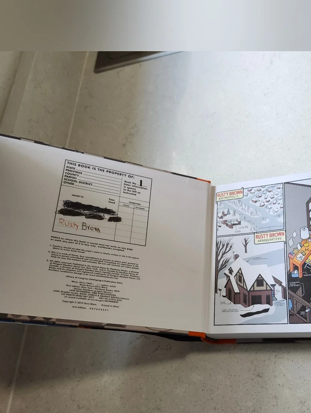 Rusty Brown by Chris Ware Hardcover HC Pantheon Books First Edition